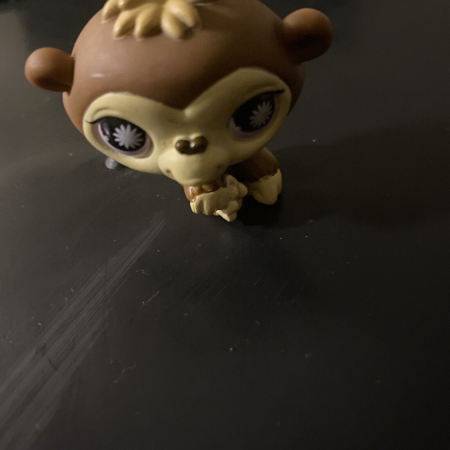 LPS Littlest Pet Shop - Brown Monkey - Purple Starburst Eyes