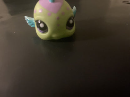 Littlest Pet Shop #514 Green Purple Fish  Authentic LPS