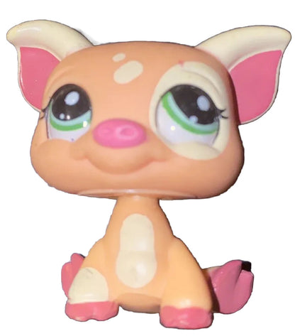 Littlest Pet Shop~#1595~Pig Piglet~Barkery~Green Eyes