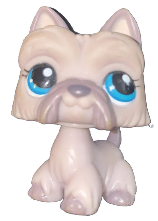 LPS Littlest Pet Shop 1201 Purple Westie Dog Blue Dot Eyes Hasbro