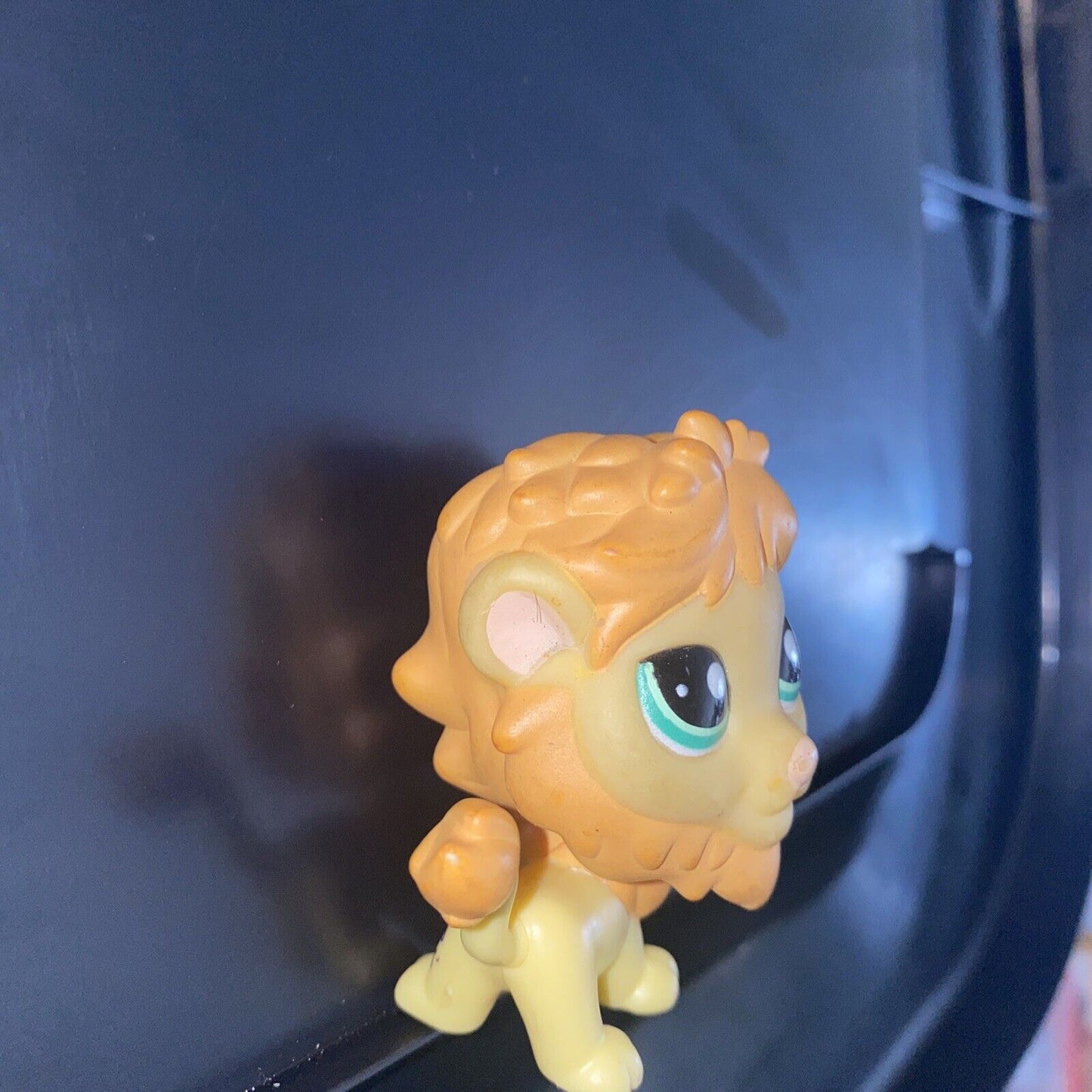 LPS #1004 Lion Littlest Pet Shop Yellow Orange Pale Green Eyed Lion Big Cat