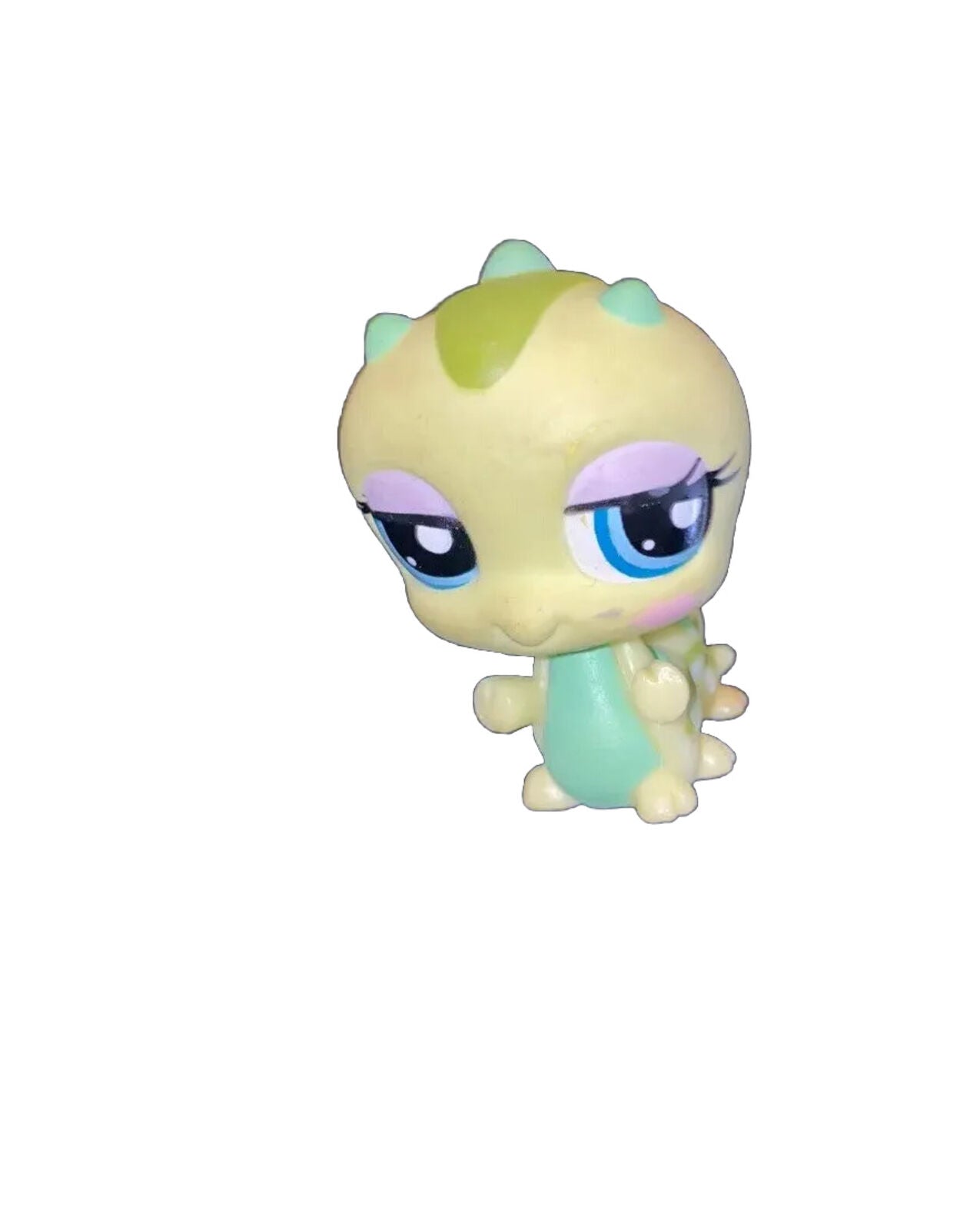 Littlest Pet Shop Authentic # 1324 Green Caterpillar Purple Eyeshadow Kiss