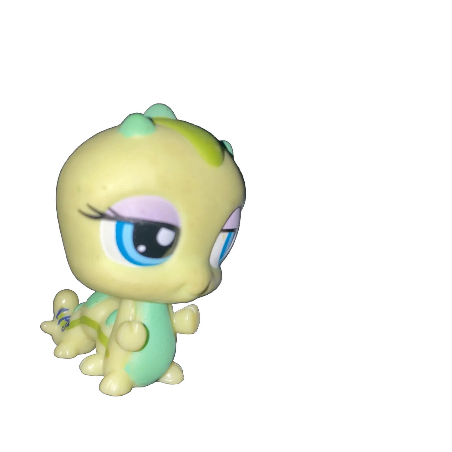 Littlest Pet Shop Authentic # 1324 Green Caterpillar Purple Eyeshadow Kiss