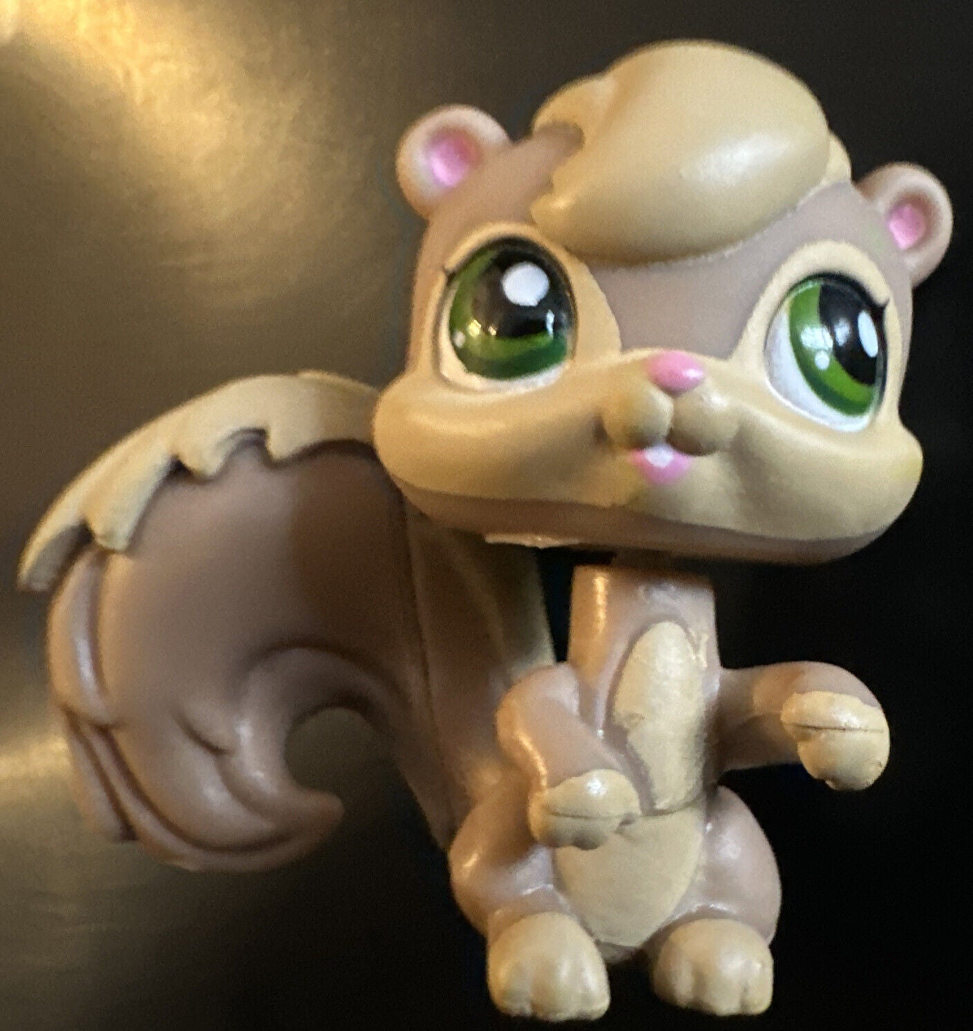 Littlest Pet Shop 1507 Brown Tan Squirrel Green Eyes Spring Pets Globe LPS