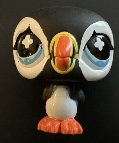 Littlest Pet Shop LPS #654 Puffin Bird With Blue Eyes preowned