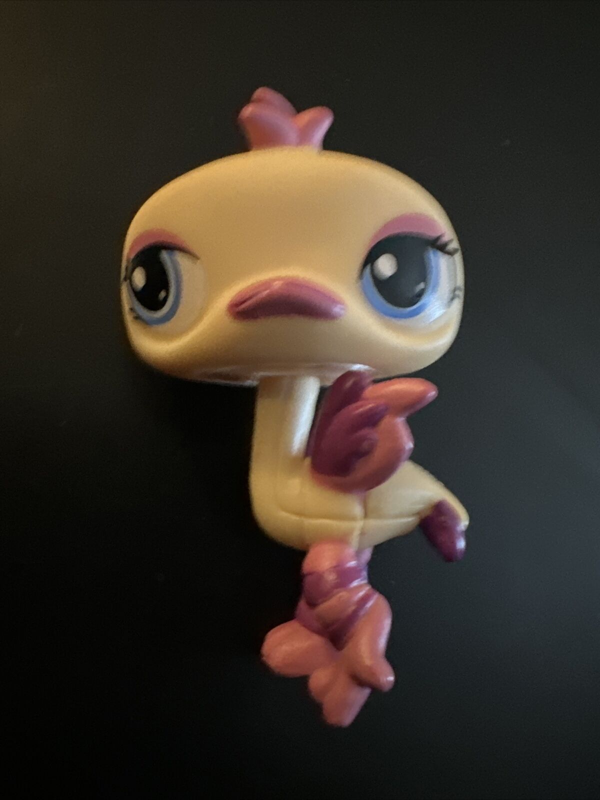 OSTRICH #1416 - Authentic Littlest Pet Shop - Hasbro LPS Blue Eyed Bird