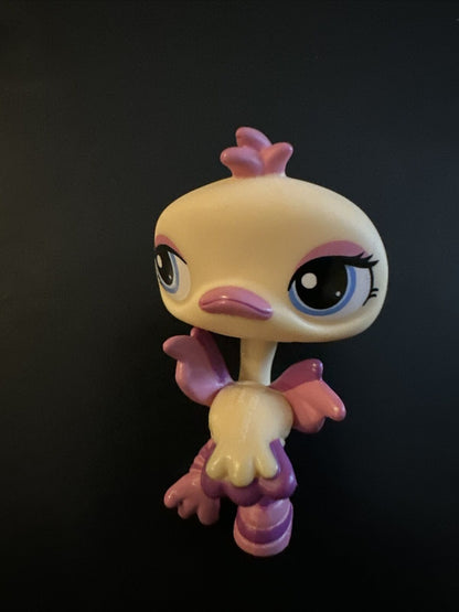 OSTRICH #1416 - Authentic Littlest Pet Shop - Hasbro LPS Blue Eyed Bird