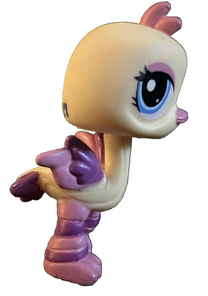 OSTRICH #1416 - Authentic Littlest Pet Shop - Hasbro LPS Blue Eyed Bird