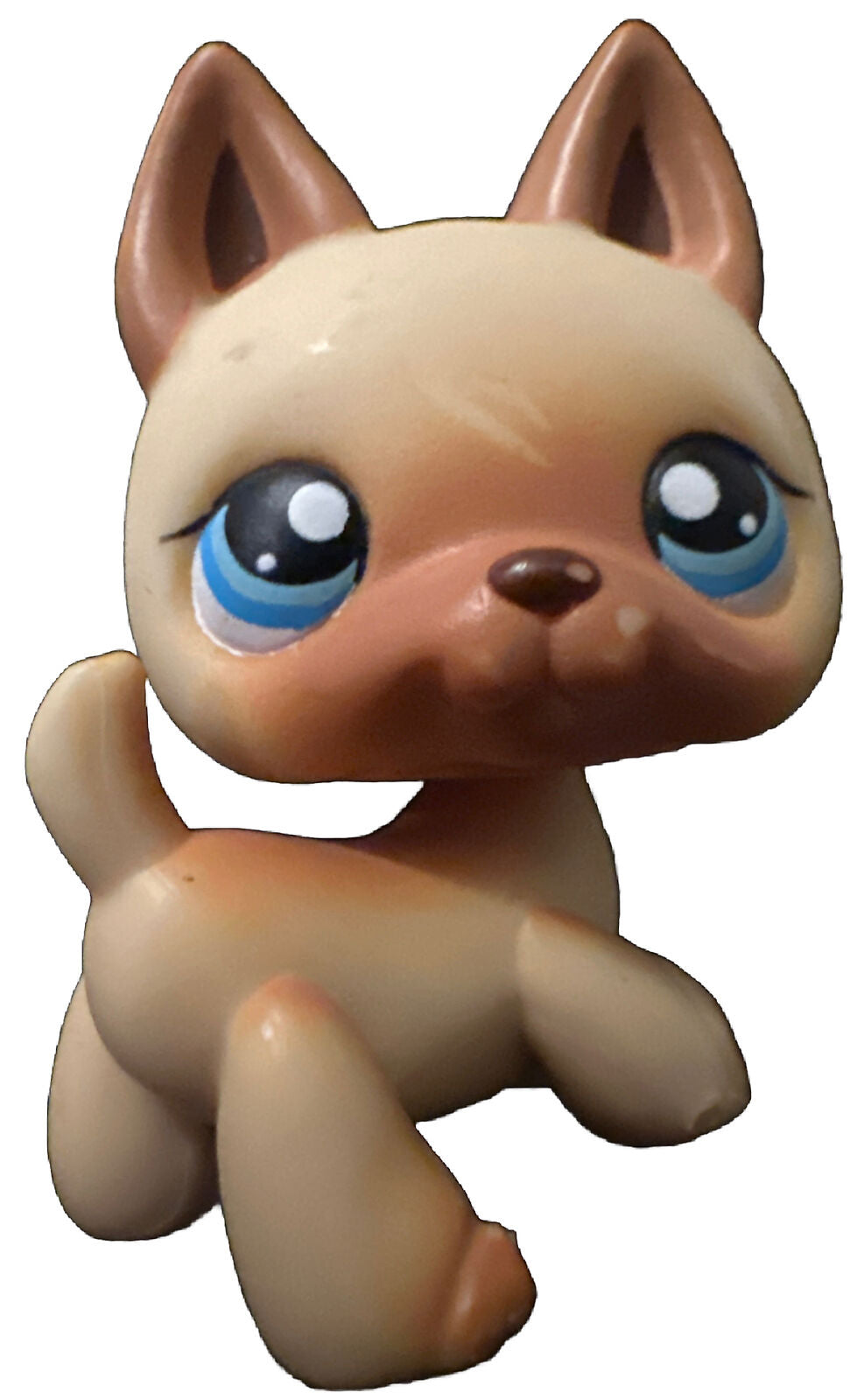 Littlest Pet Shop~#212~German Shepherd~Dog~Tan Brown~Blue Eye~Red Magnet