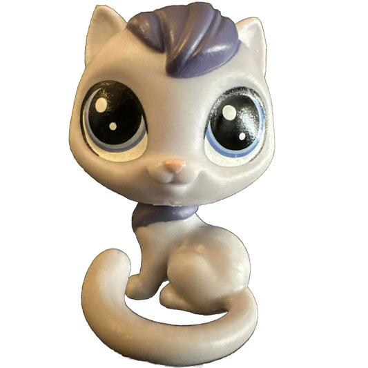 Littlest Pet Shop LPS #2-76 Dane Catso Cat Purple Kitty Blue Eyes