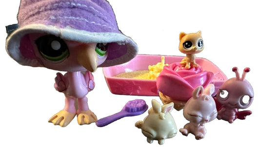 Littlest Pet Shop Lot Pets & Accessories Rare No# Deco Bird Sandbox Castle